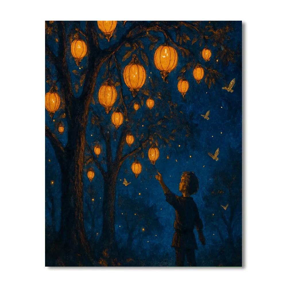 Nocturne Of The Lantern Trees DIY paint by numbers
