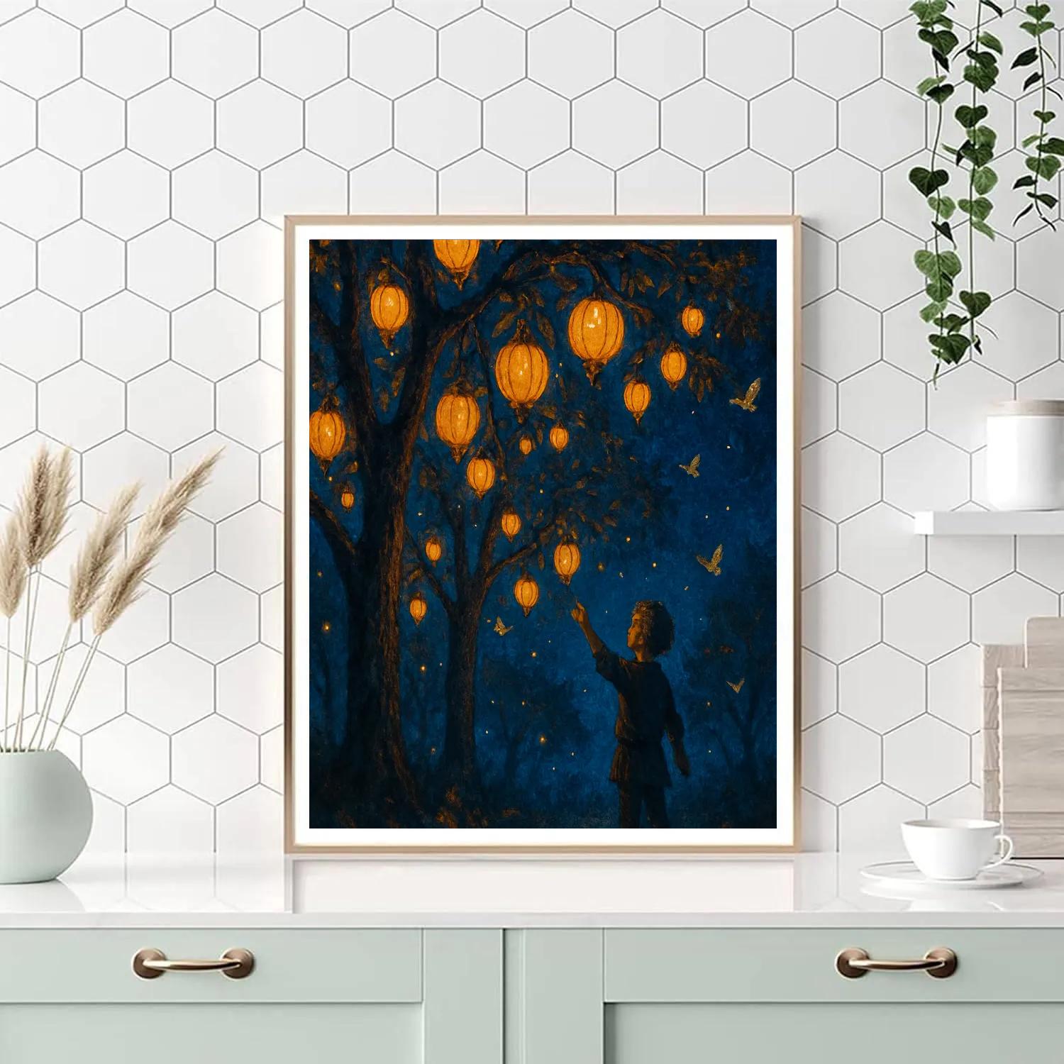 Nocturne Of The Lantern Trees DIY paint by numbers