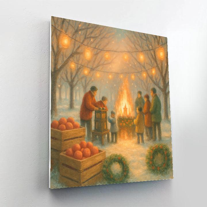 Winter Orchard Lantern Festival Paint by numbers kits