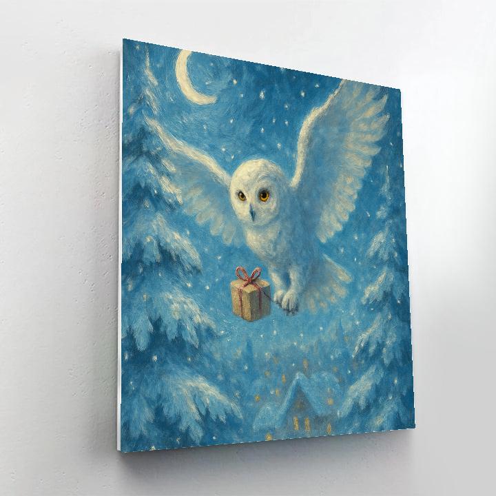 Snow Owl Midnight Messenger Paint by numbers art