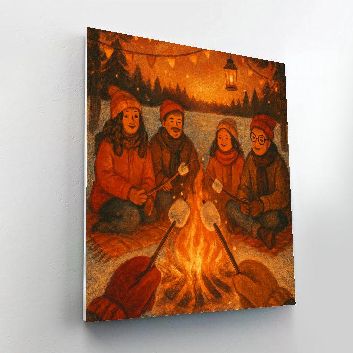 Marshmallow Bonfire Night Paint by numbers kits
