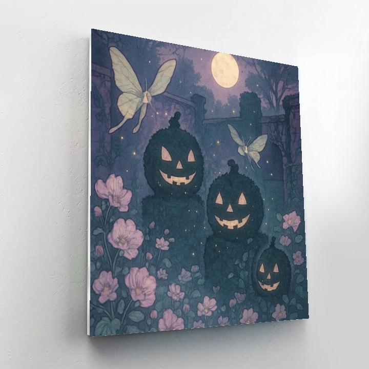 Garden Of The Lantern Moths Number painting