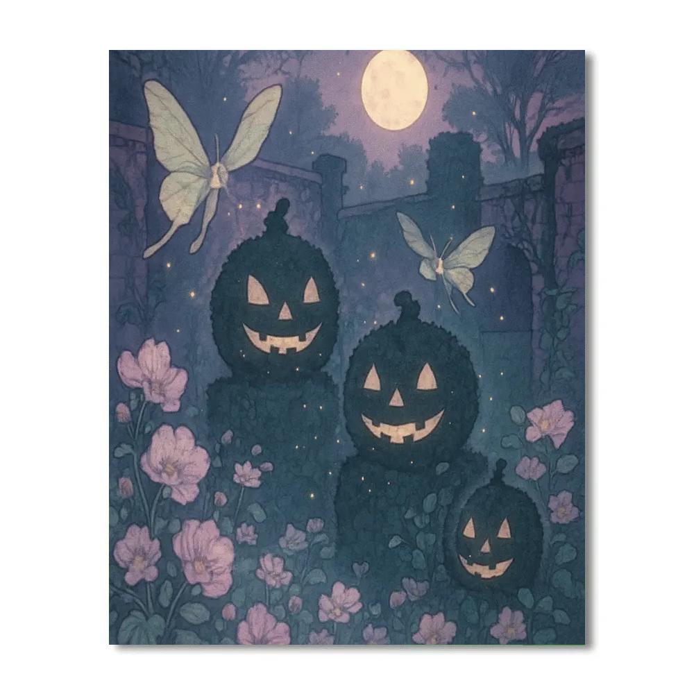 Garden Of The Lantern Moths Number painting