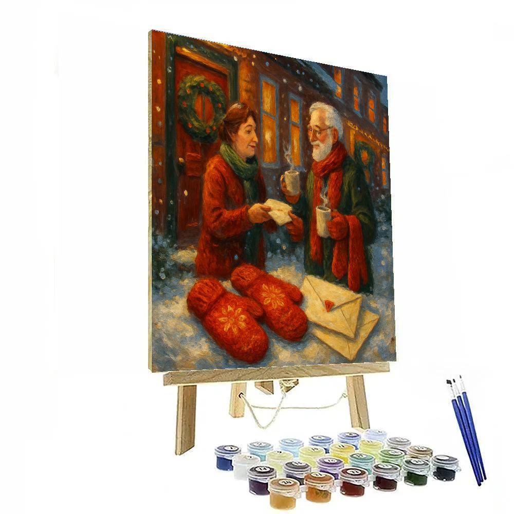 Warm Mittens Letter Exchange Paint by numbers kits
