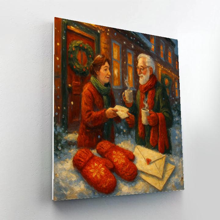 Warm Mittens Letter Exchange Paint by numbers kits