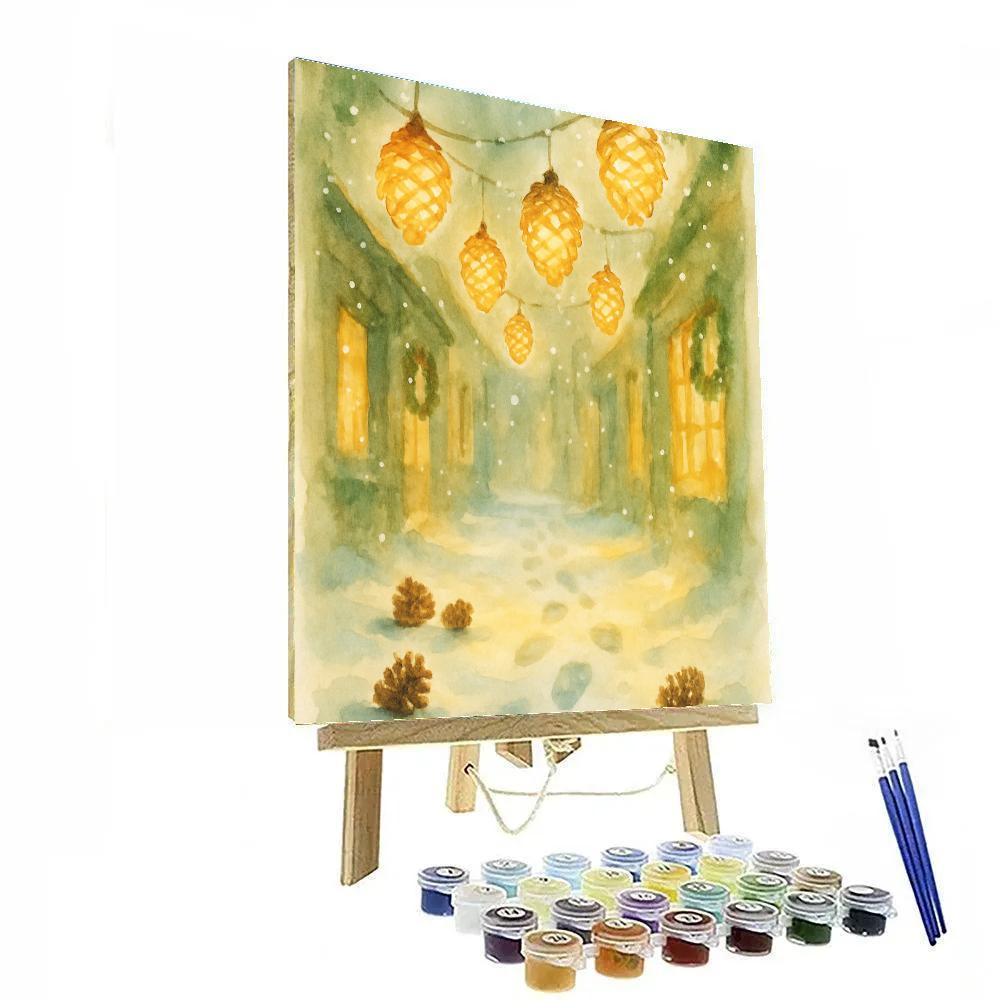 Pinecone Lantern Alley Paint by numbers kits