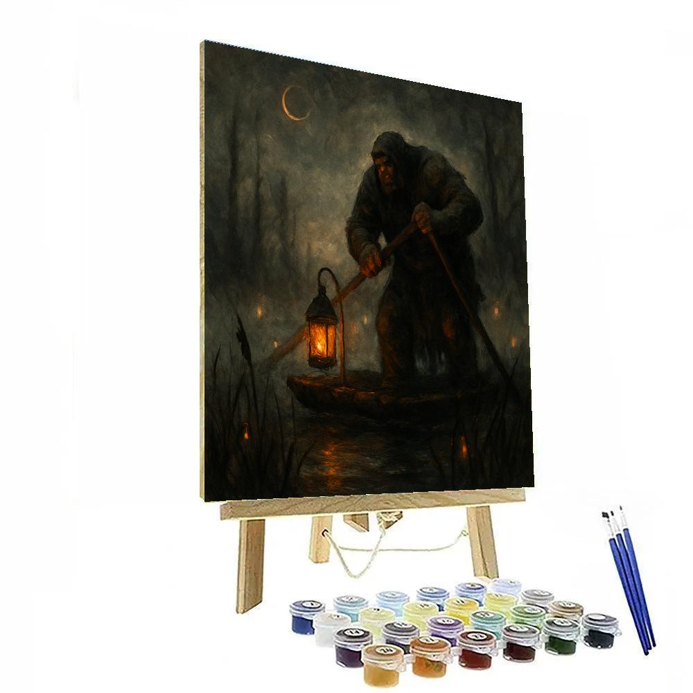 Fogbound Ferryman Of The Mire paint by number
