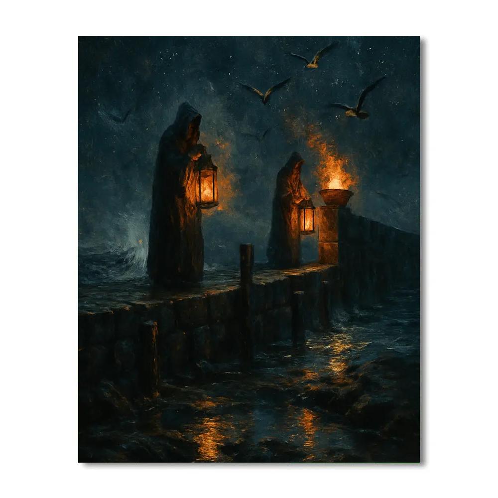 Lantern Keepers Of The Stone Pier DIY paint by numbers