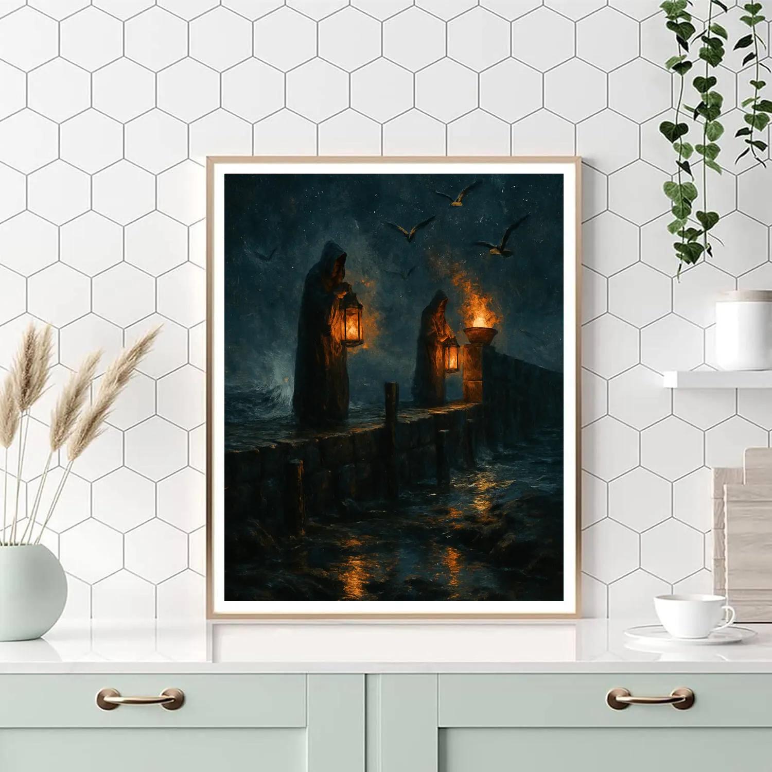 Lantern Keepers Of The Stone Pier DIY paint by numbers