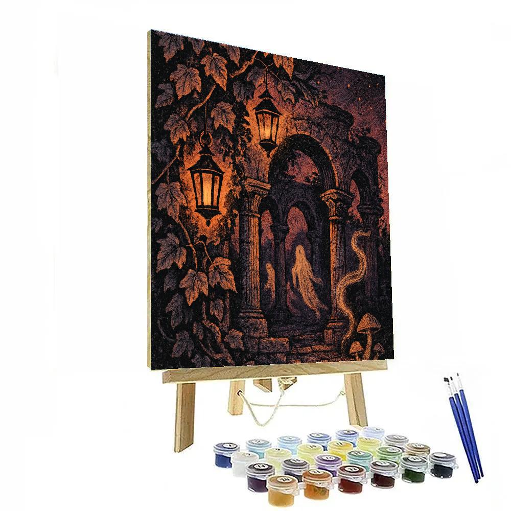 The Lanterned Ruins Of Hollow Grove paint by color