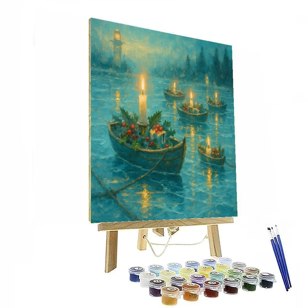 Holly Harbor Candleboats Number painting