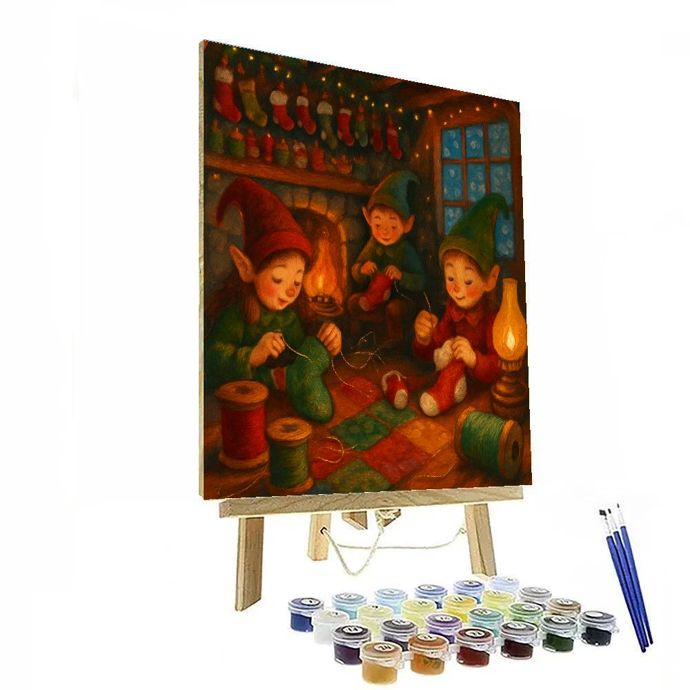 Elfin Sewing Circle DIY paint by numbers