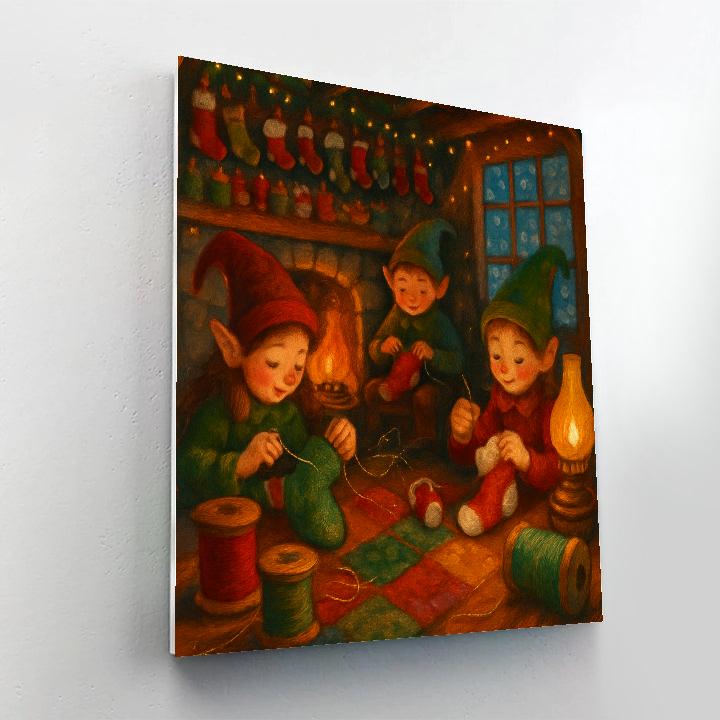 Elfin Sewing Circle DIY paint by numbers