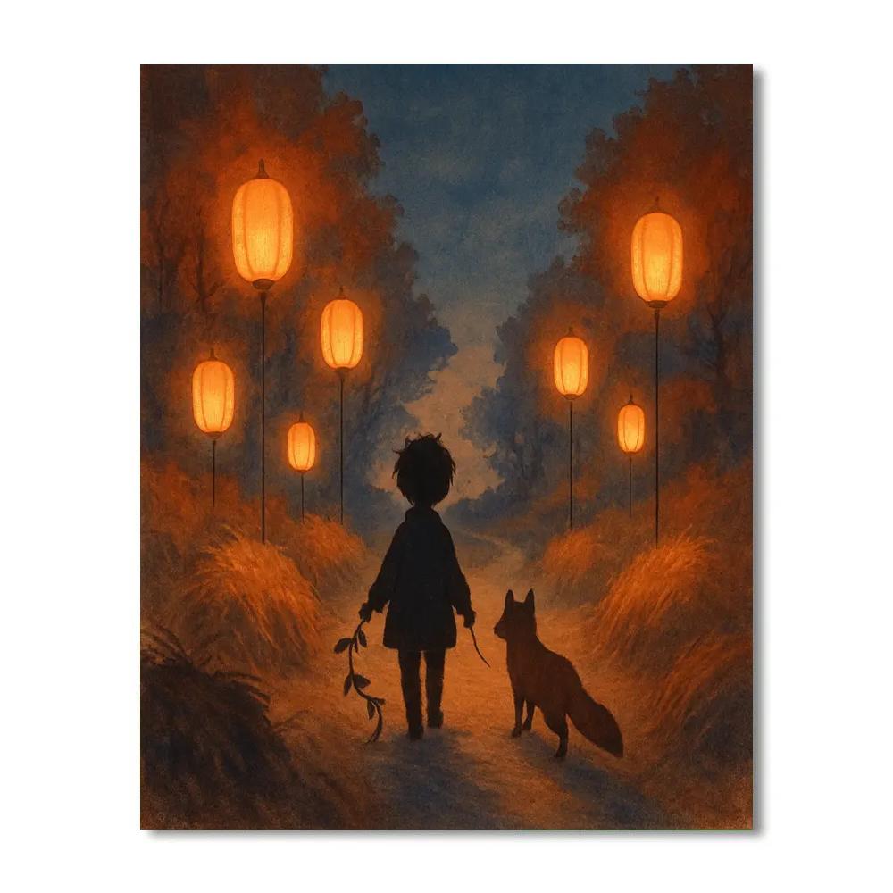 The Harvest Path Of Paper Lanterns paint by numbers