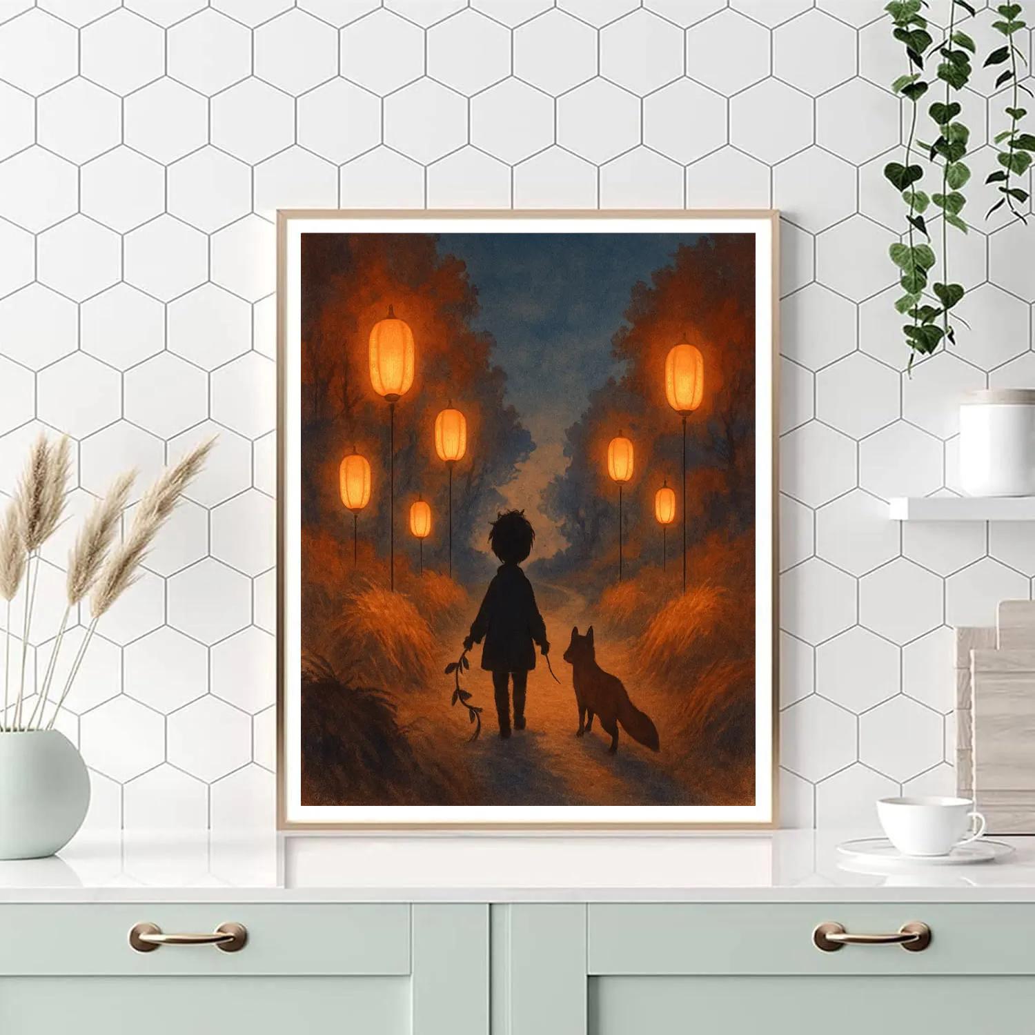 The Harvest Path Of Paper Lanterns paint by numbers