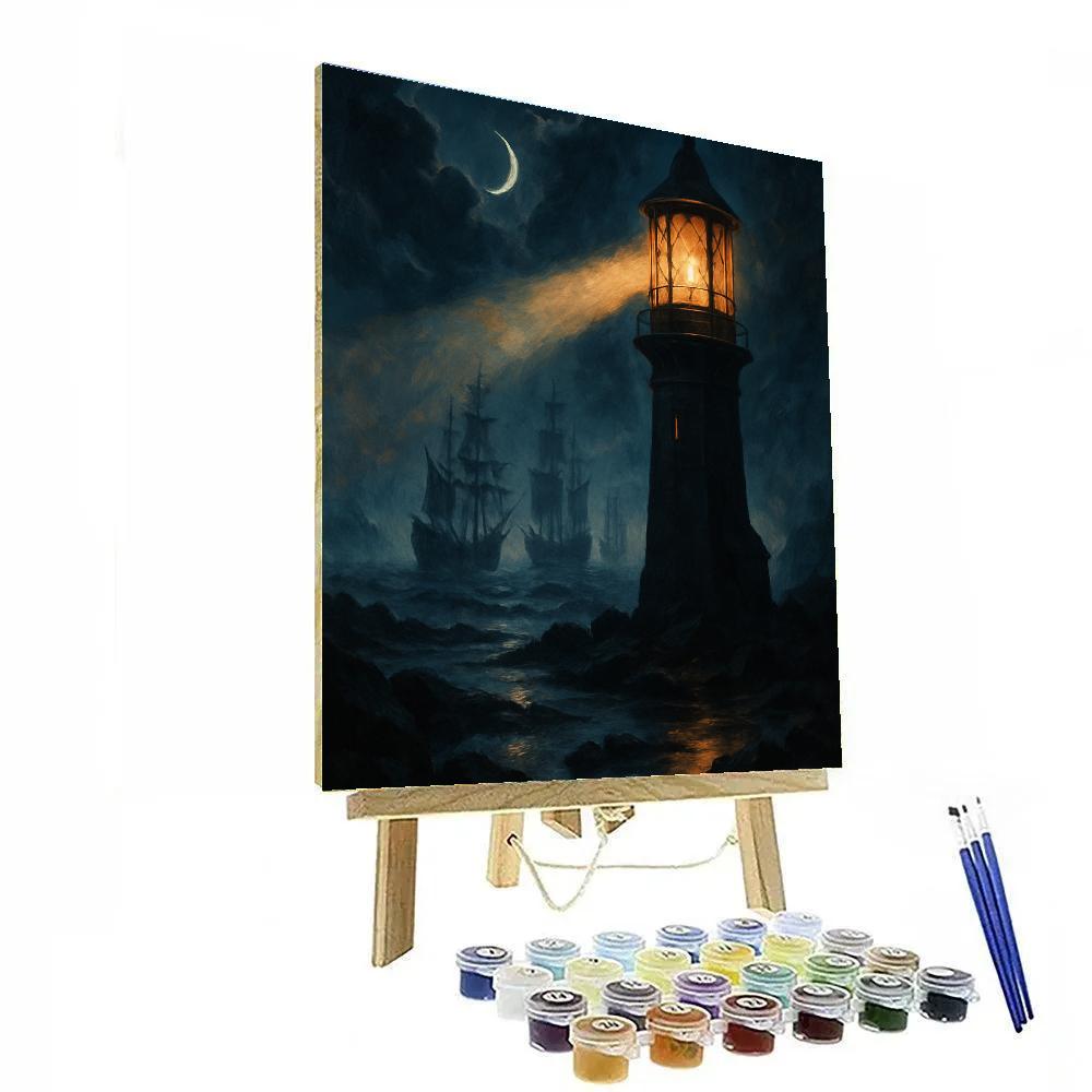 Silhouette Of The Hollow Lighthouse paint by color