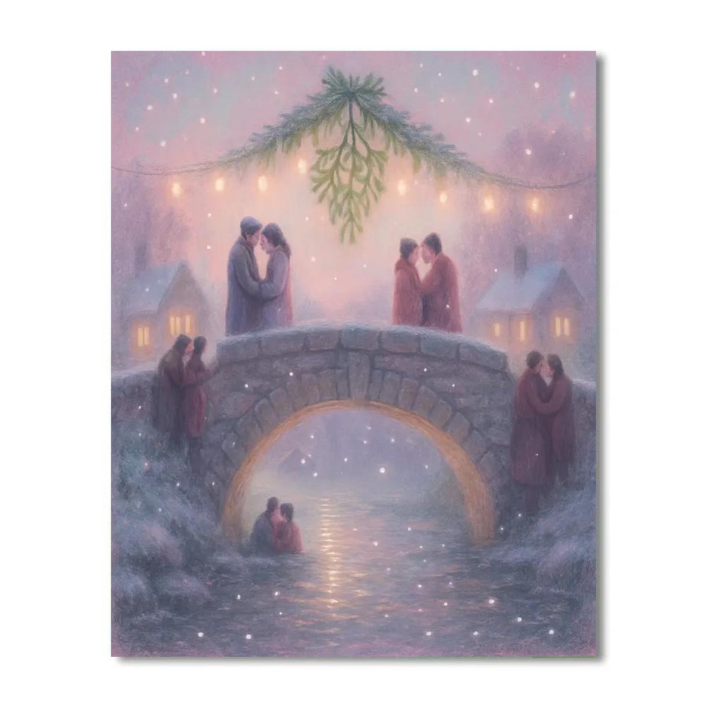 Mistletoe Bridge Rendezvous DIY paint by numbers