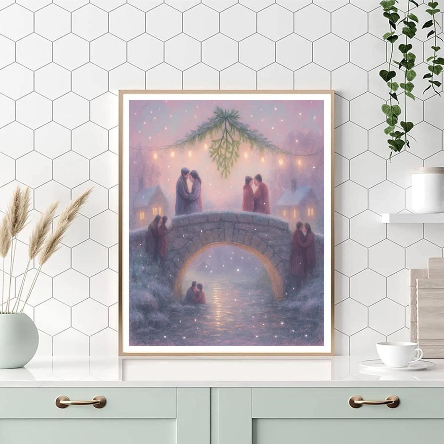 Mistletoe Bridge Rendezvous DIY paint by numbers
