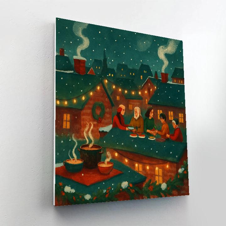 Holiday Beacon Rooftop Feast DIY paint by numbers