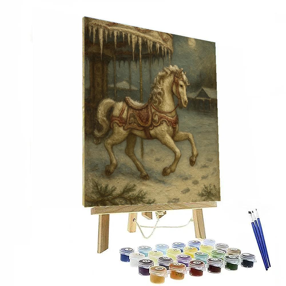 Snowbound Carousel Stallion Numbered painting kits