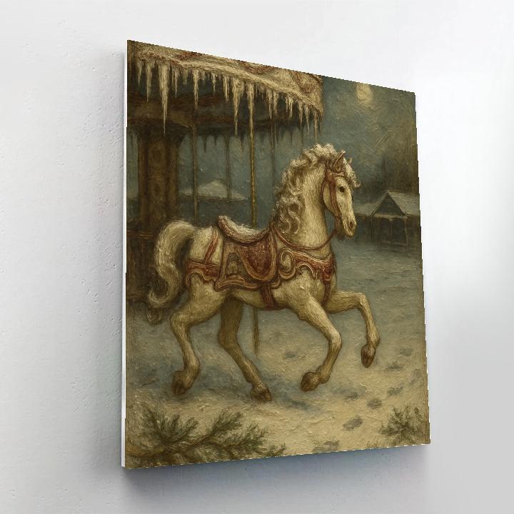 Snowbound Carousel Stallion Numbered painting kits