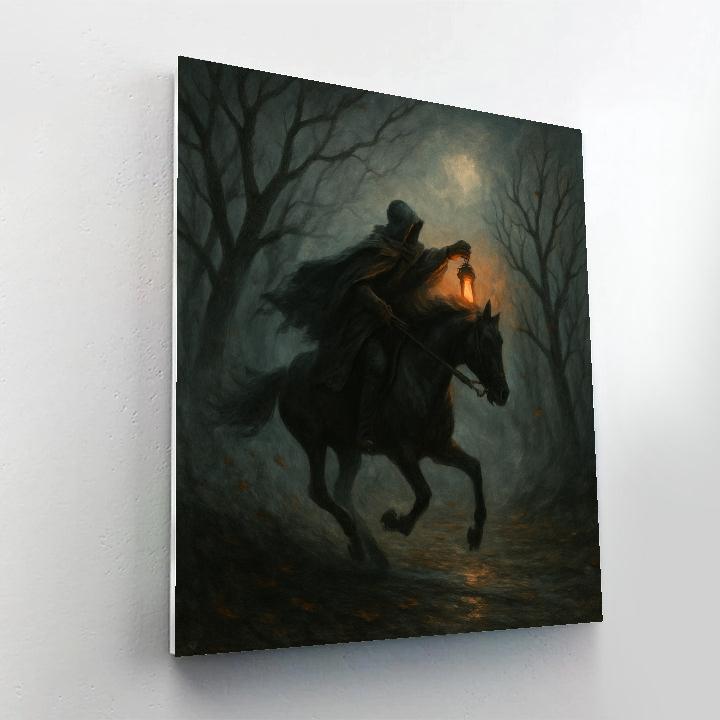 The Lantern Rider Of Hollow Road Number painting
