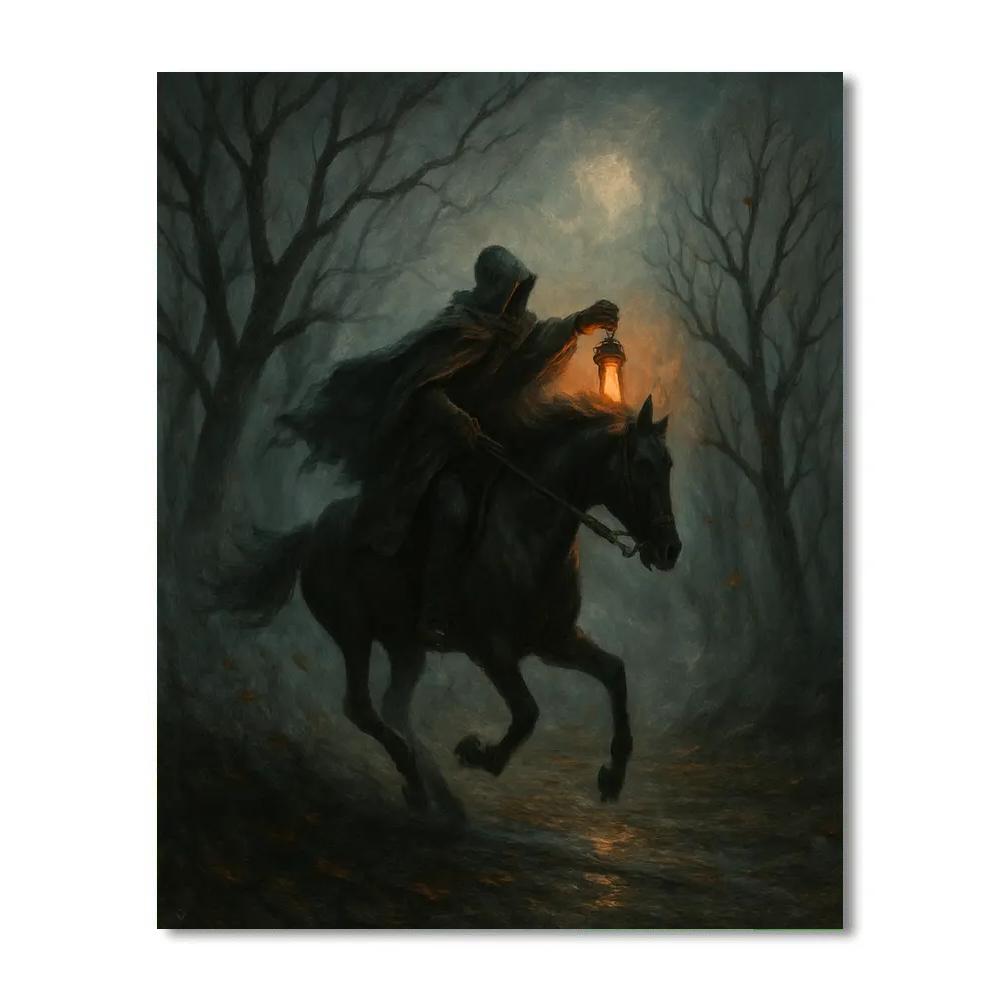 The Lantern Rider Of Hollow Road Number painting