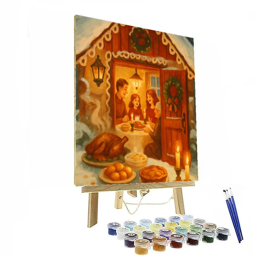 Sugar Snow Cottage Feast Paint by numbers kits