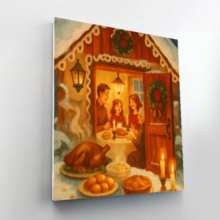 Sugar Snow Cottage Feast Paint by numbers kits
