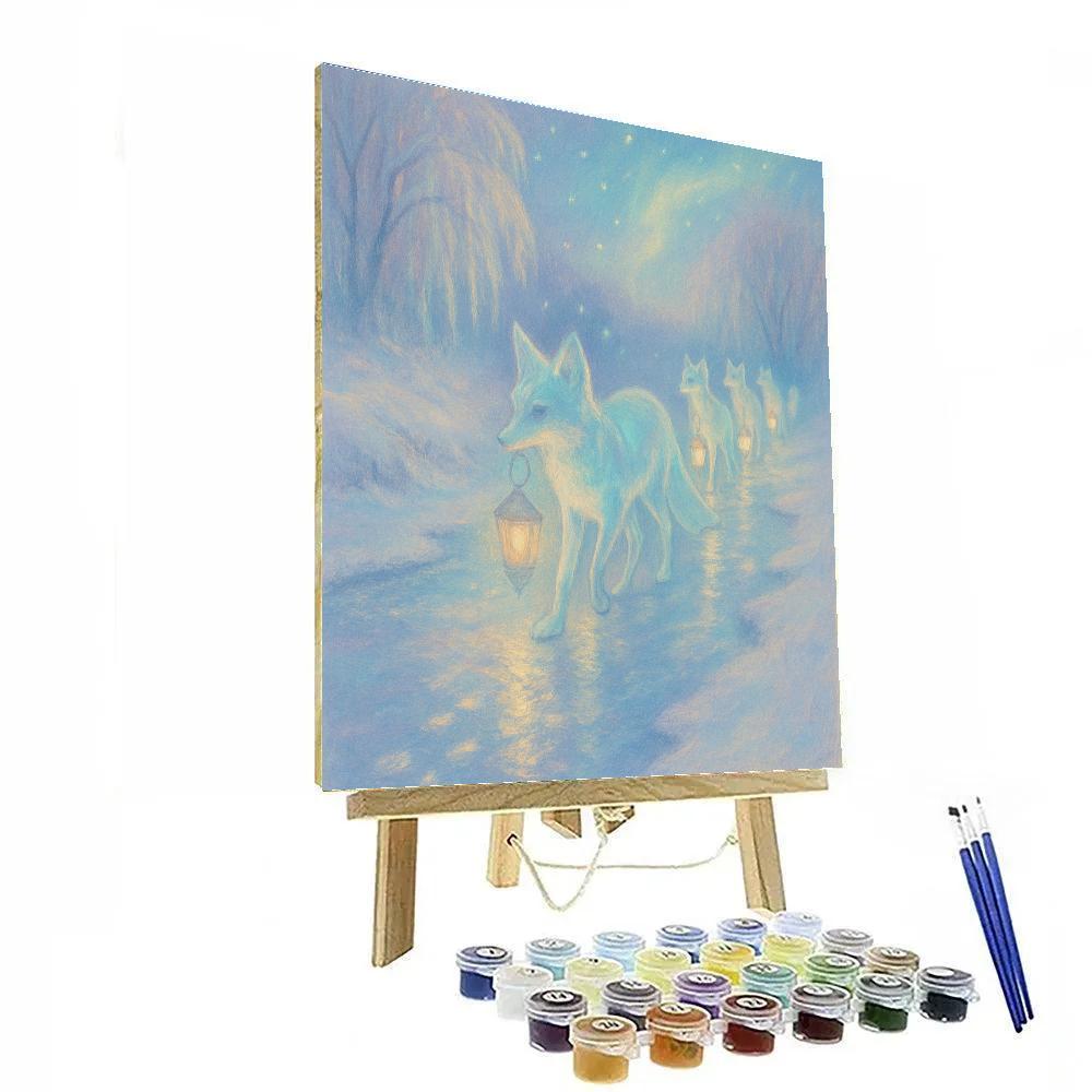 Crystal Fox Lantern Procession DIY paint by numbers