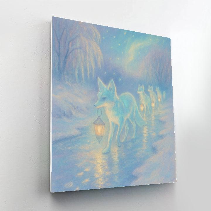 Crystal Fox Lantern Procession DIY paint by numbers