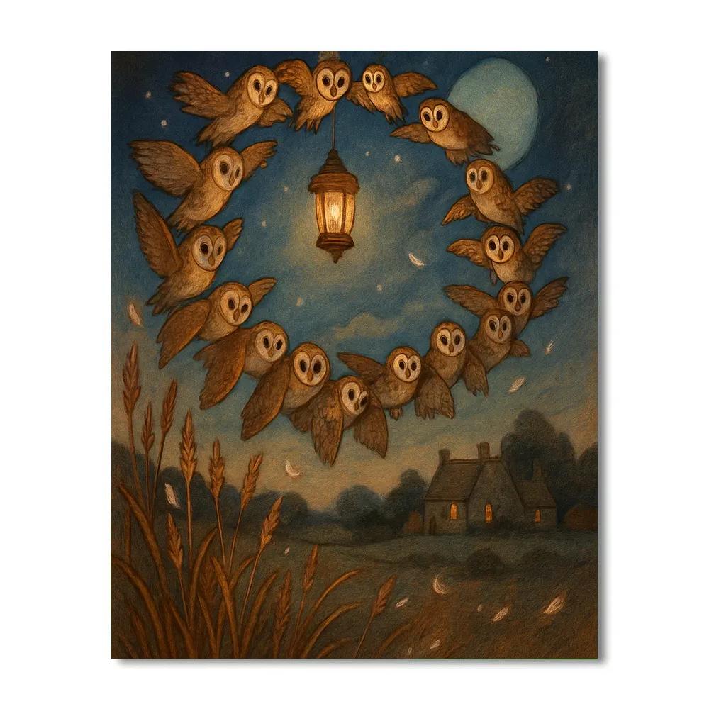 Arc Of The Lanterning Owls paint by color