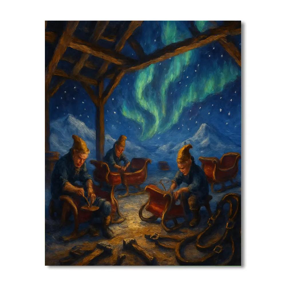 Aurora Sleigh Workshop Paint by numbers art