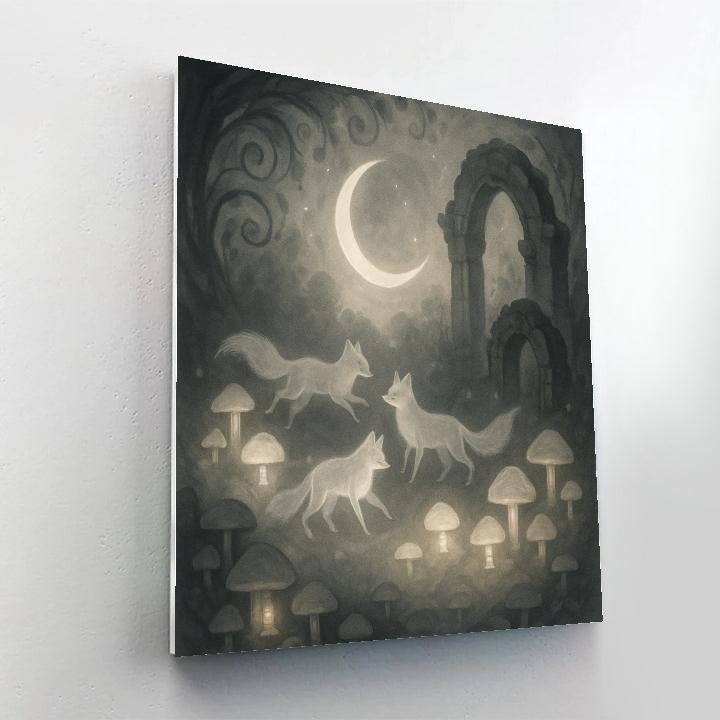 The Crescent Clearing And Ghost Foxes paint by numbers