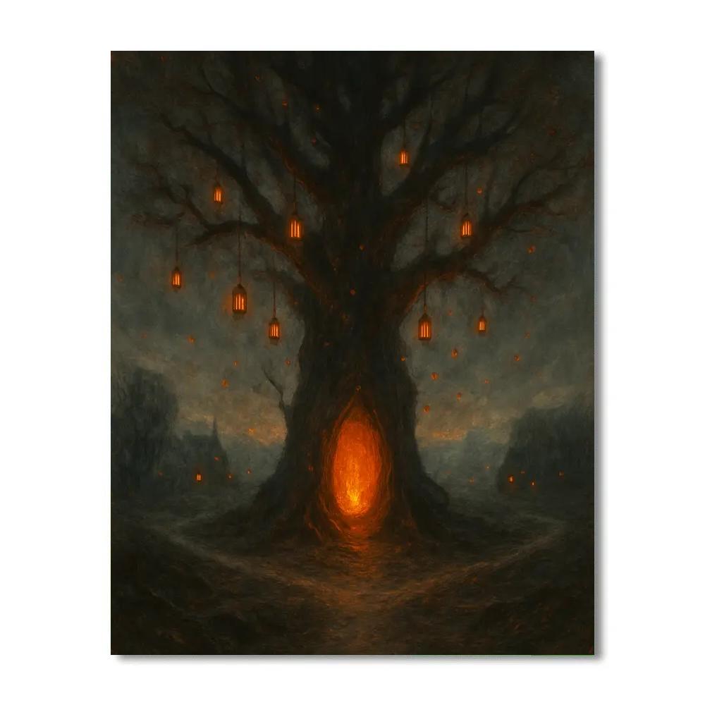 The Beacon Tree At Hollow Cross paint by color