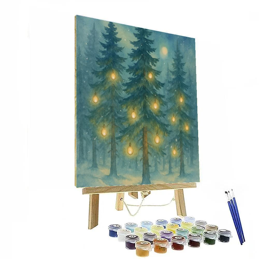Frost Lantern Choir Of Pines Paint by numbers kits