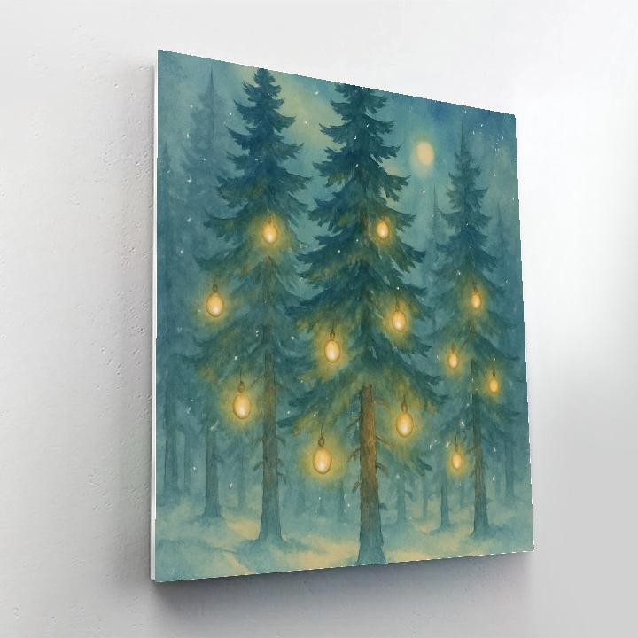 Frost Lantern Choir Of Pines Paint by numbers kits