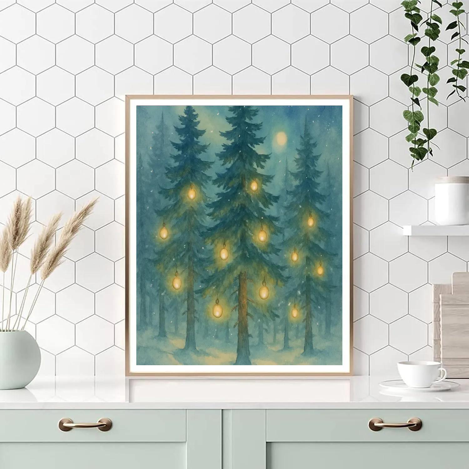 Frost Lantern Choir Of Pines Paint by numbers kits