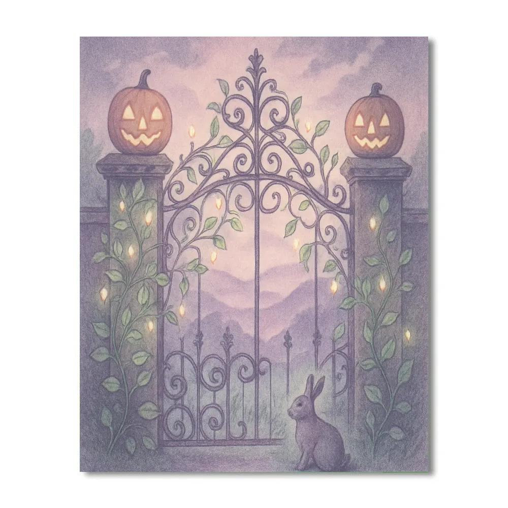 The Lantern Gate Of Hollow Vale paint by number