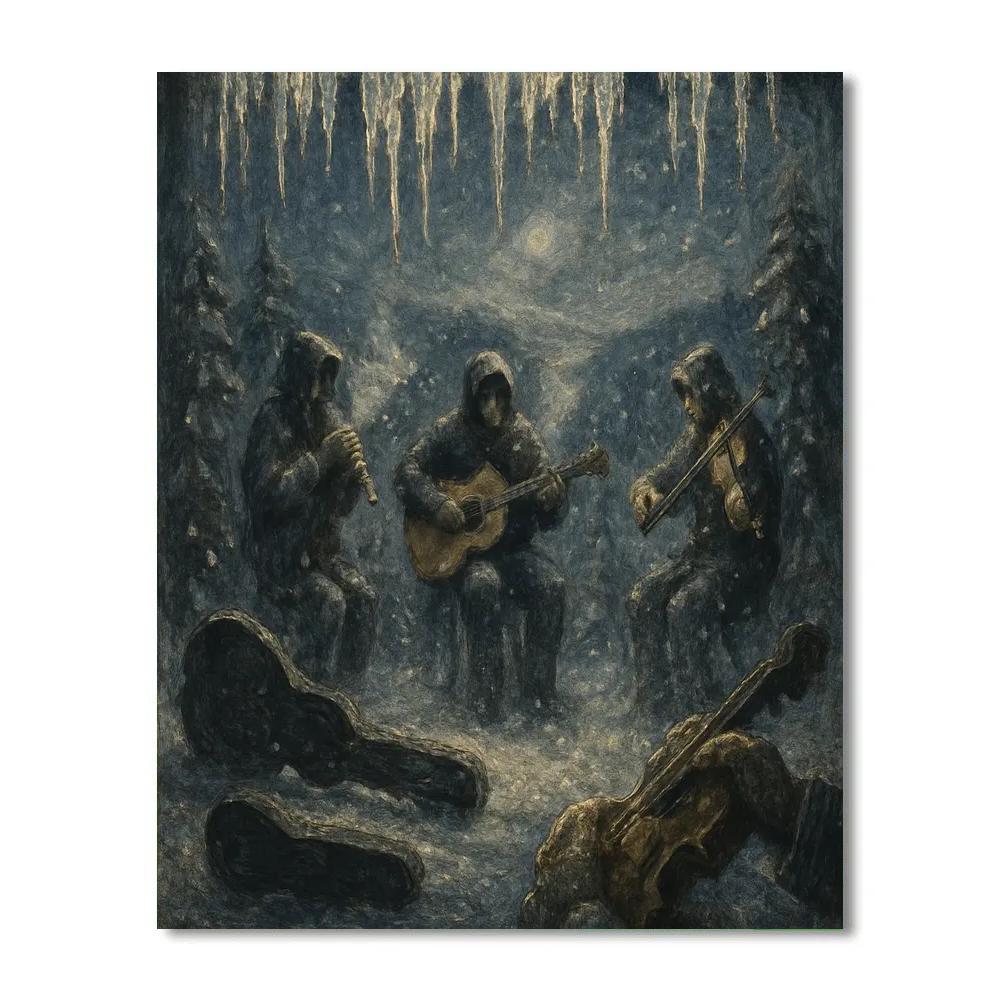 Icicle Orchestra On The Ridge paint by color