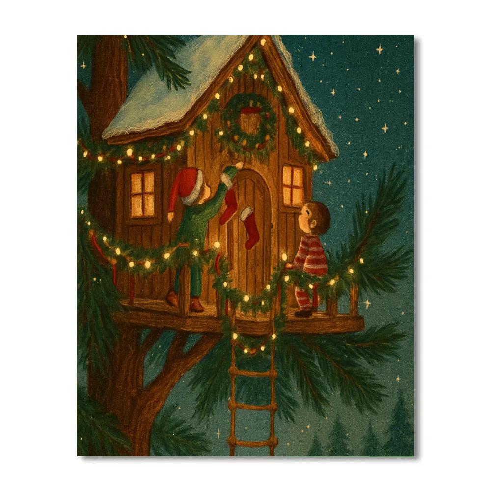 Evergreen Treehouse Eve Paint by numbers kits