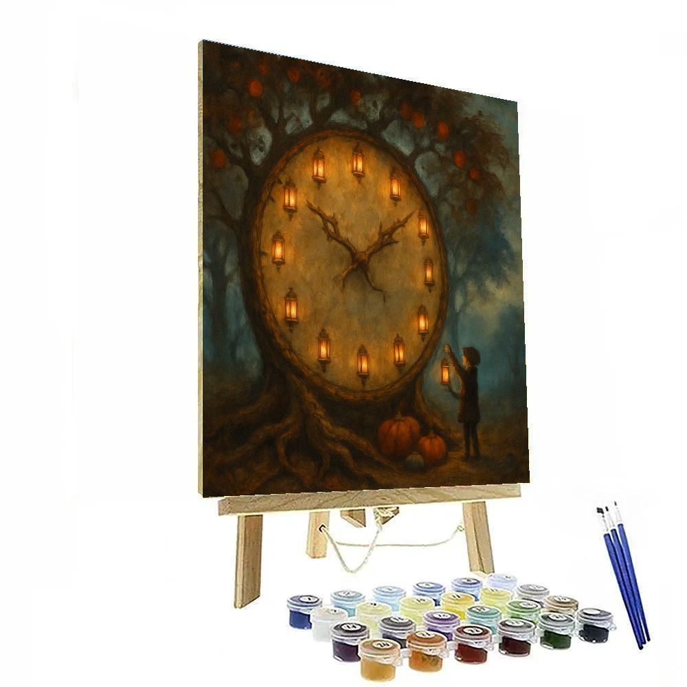 The Hollow Orchard Clock Number painting