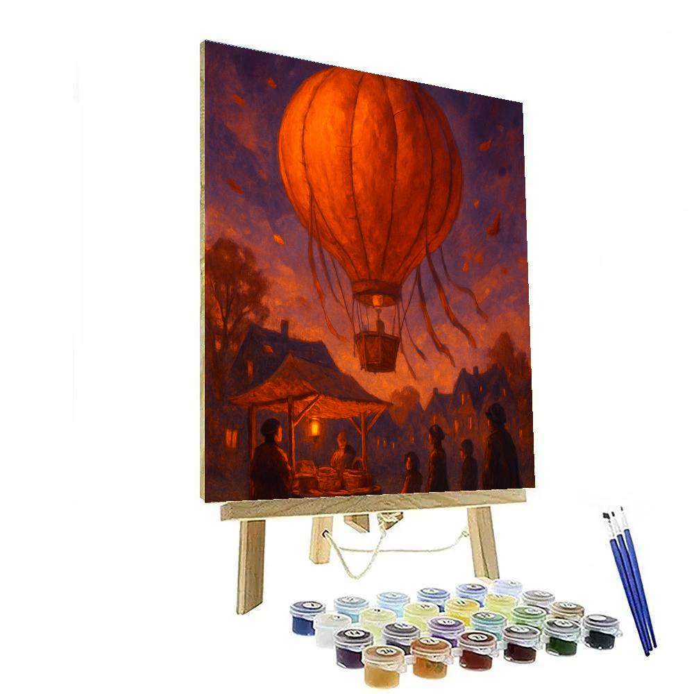 The Tethered Lantern Balloon paint by color
