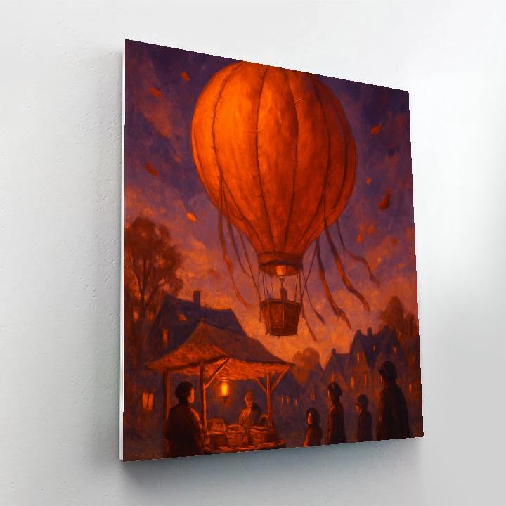 The Tethered Lantern Balloon paint by color