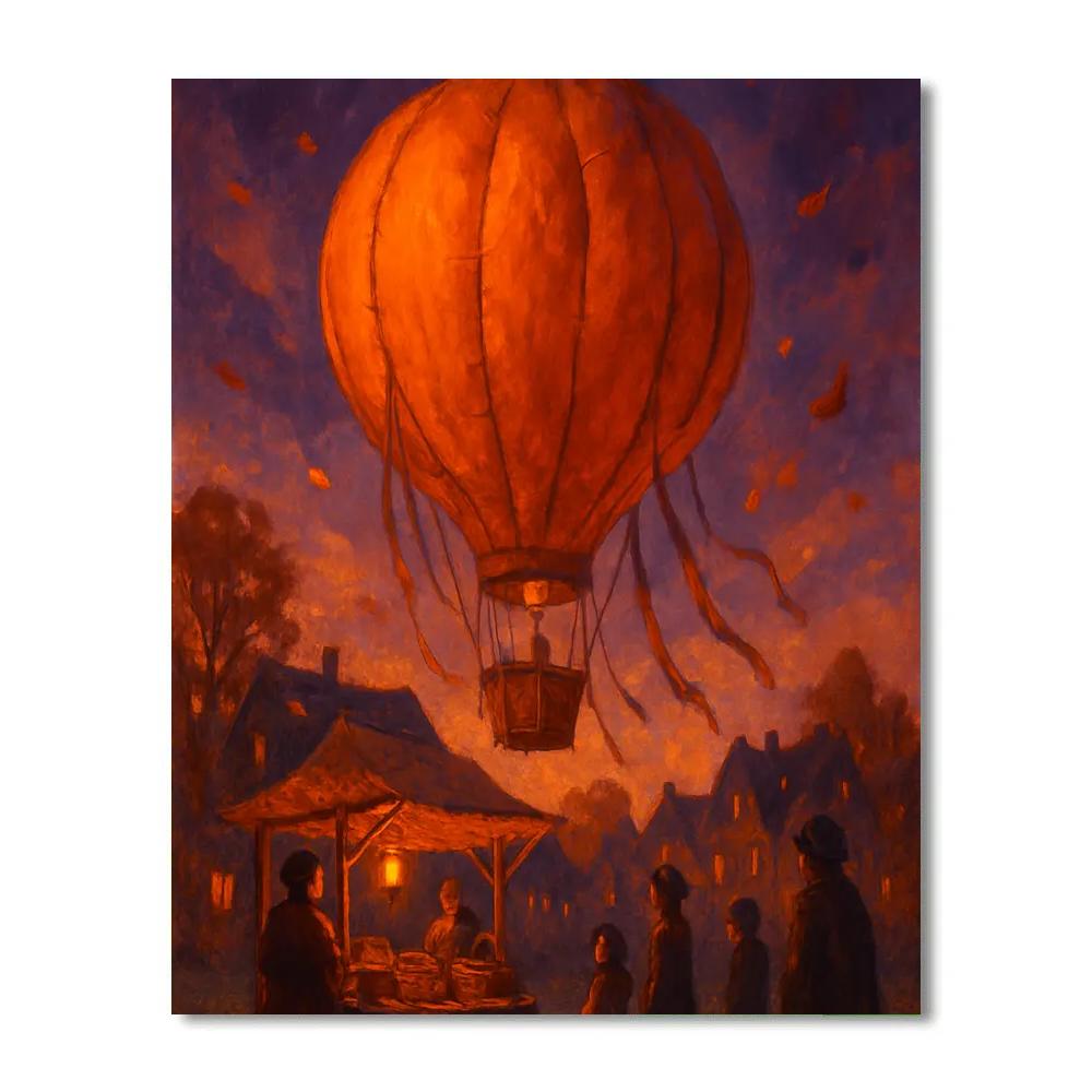 The Tethered Lantern Balloon paint by color