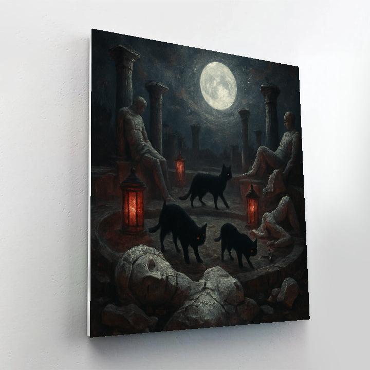 Moonlit Cataclysm Garden Numbered painting kits