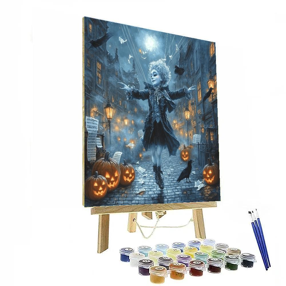 Haunted Marionette Conductor paint by number
