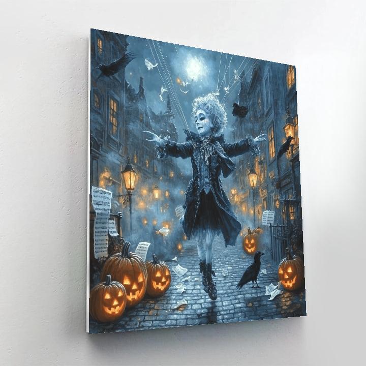 Haunted Marionette Conductor paint by number