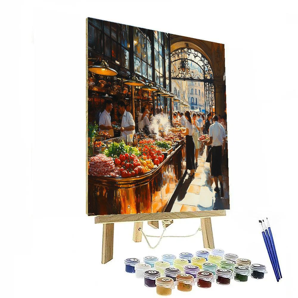 Mercado De San Miguel Market Scene Madrid Spain Paint by numbers art