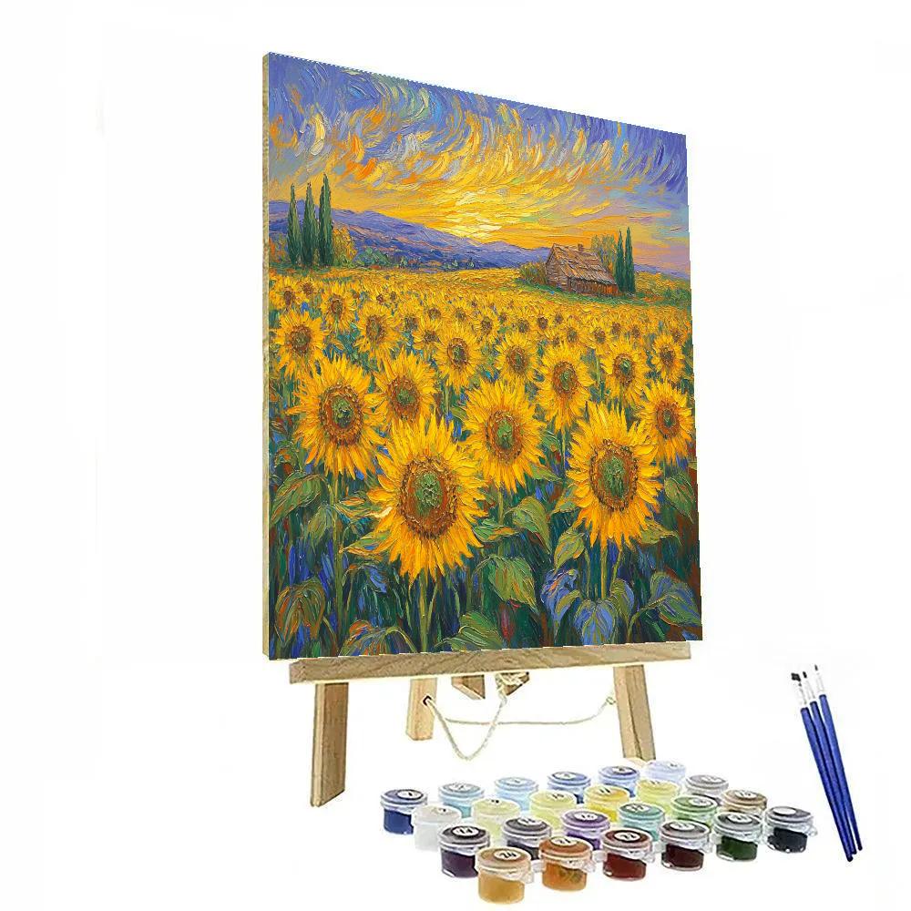 Van Gogh Inspired Sunflower Garden Painting by numbers kit